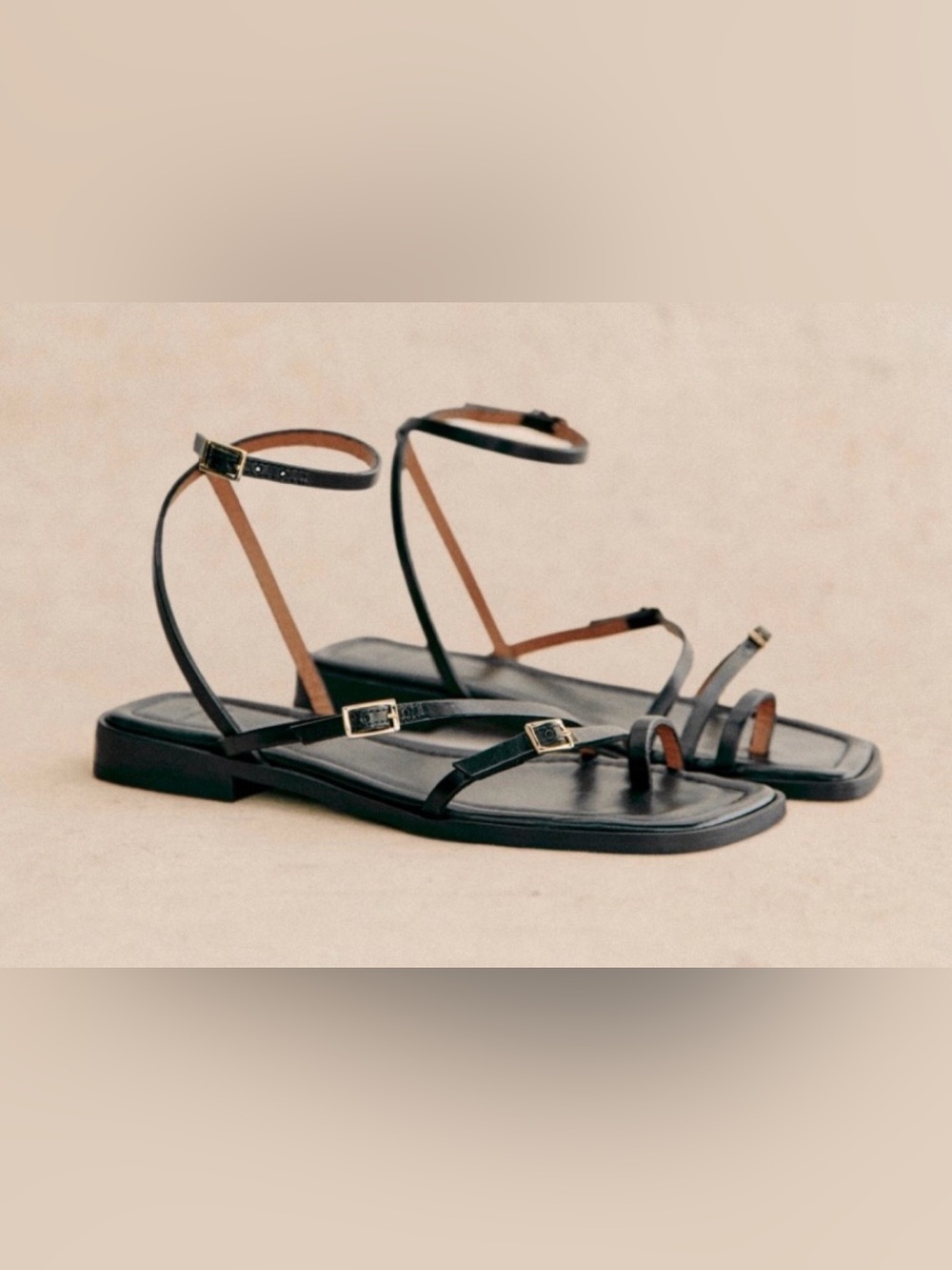 Sézane leather sandals, size 40